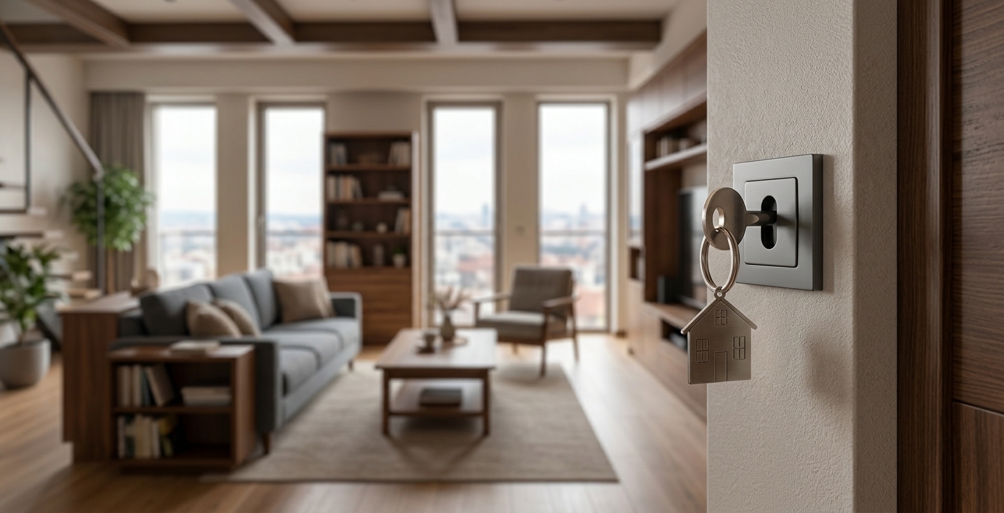 Remise des clés d'appartement à une jeune primo-accédante